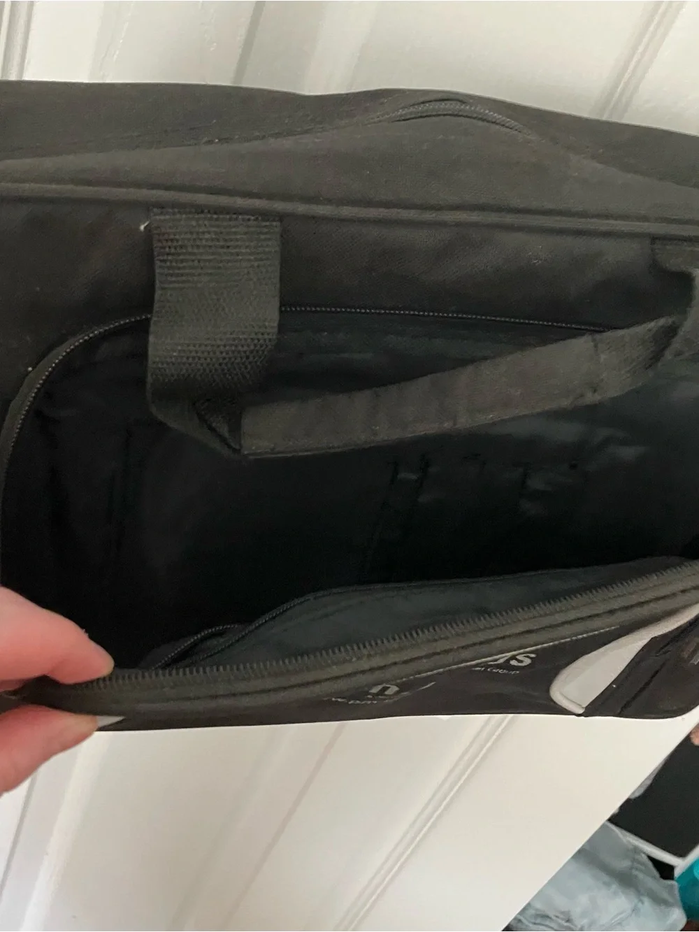 Black Gray Colorblock Laptop Bag